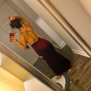 Velvet red hot dress